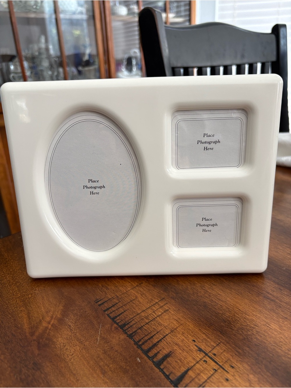 Vintage Tupperware White 3-Opening Photo Frame